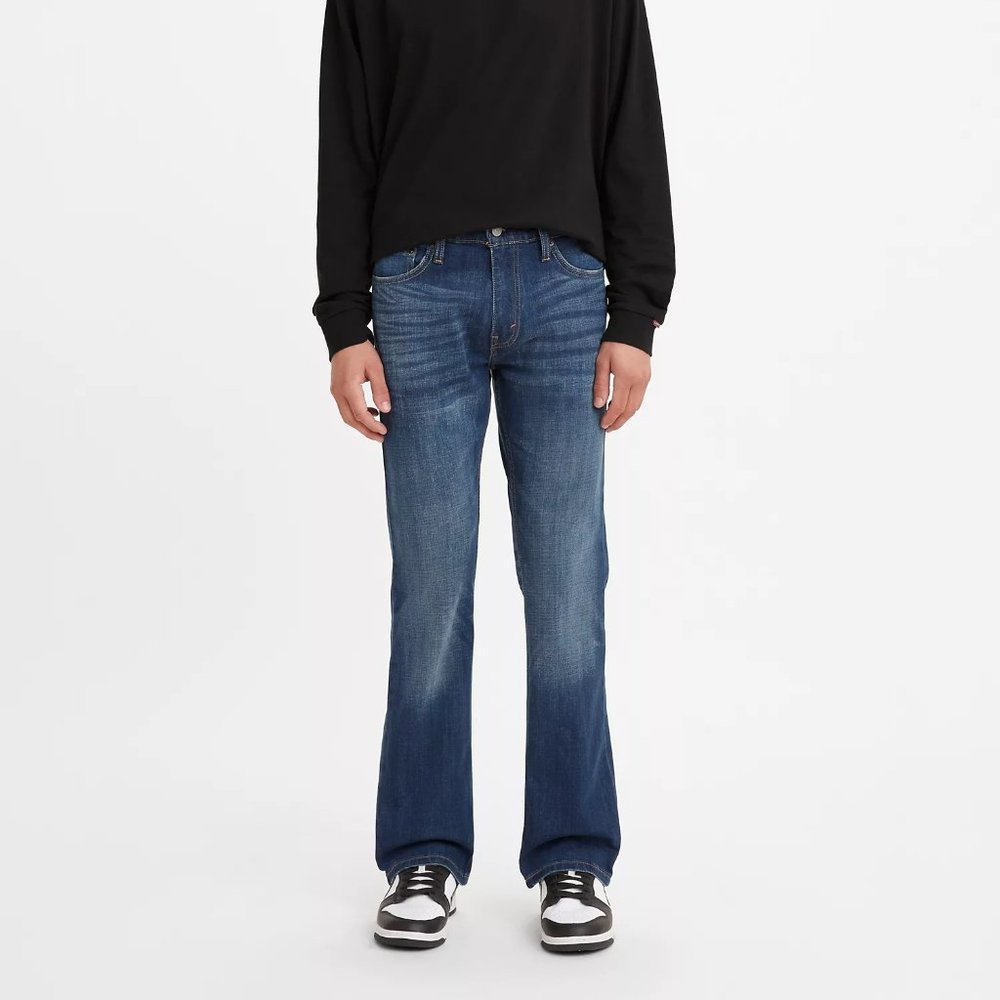 Men's Levi 527 Slim Bootcut Red Tag Jeans - Wave Allusions Dark Wash